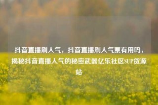 抖音直播刷人气，抖音直播刷人气票有用吗，揭秘抖音直播人气的秘密武器亿乐社区SUP货源站