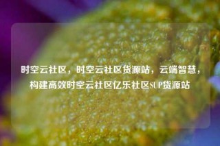 时空云社区，时空云社区货源站，云端智慧，构建高效时空云社区亿乐社区SUP货源站