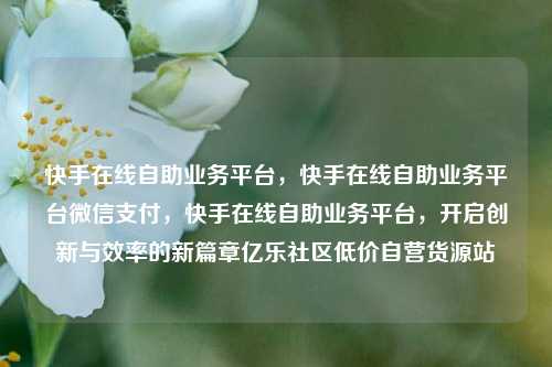 快手在线自助业务平台	，快手在线自助业务平台微信支付，快手在线自助业务平台，开启创新与效率的新篇章亿乐社区低价自营货源站  第1张
