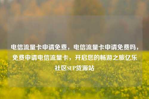 电信流量卡申请免费，电信流量卡申请免费吗	，免费申请电信流量卡，开启您的畅游之旅亿乐社区SUP货源站  第1张